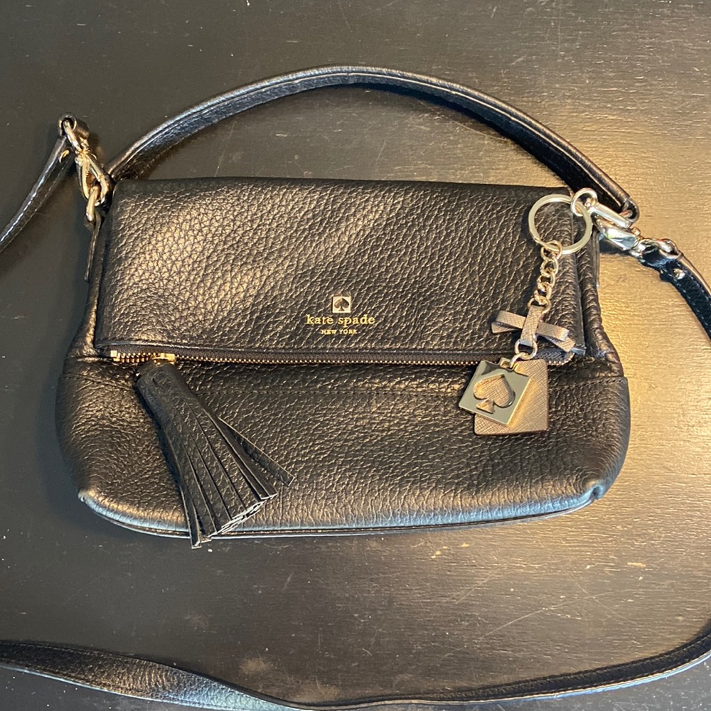 Kate spade large black cross body bag